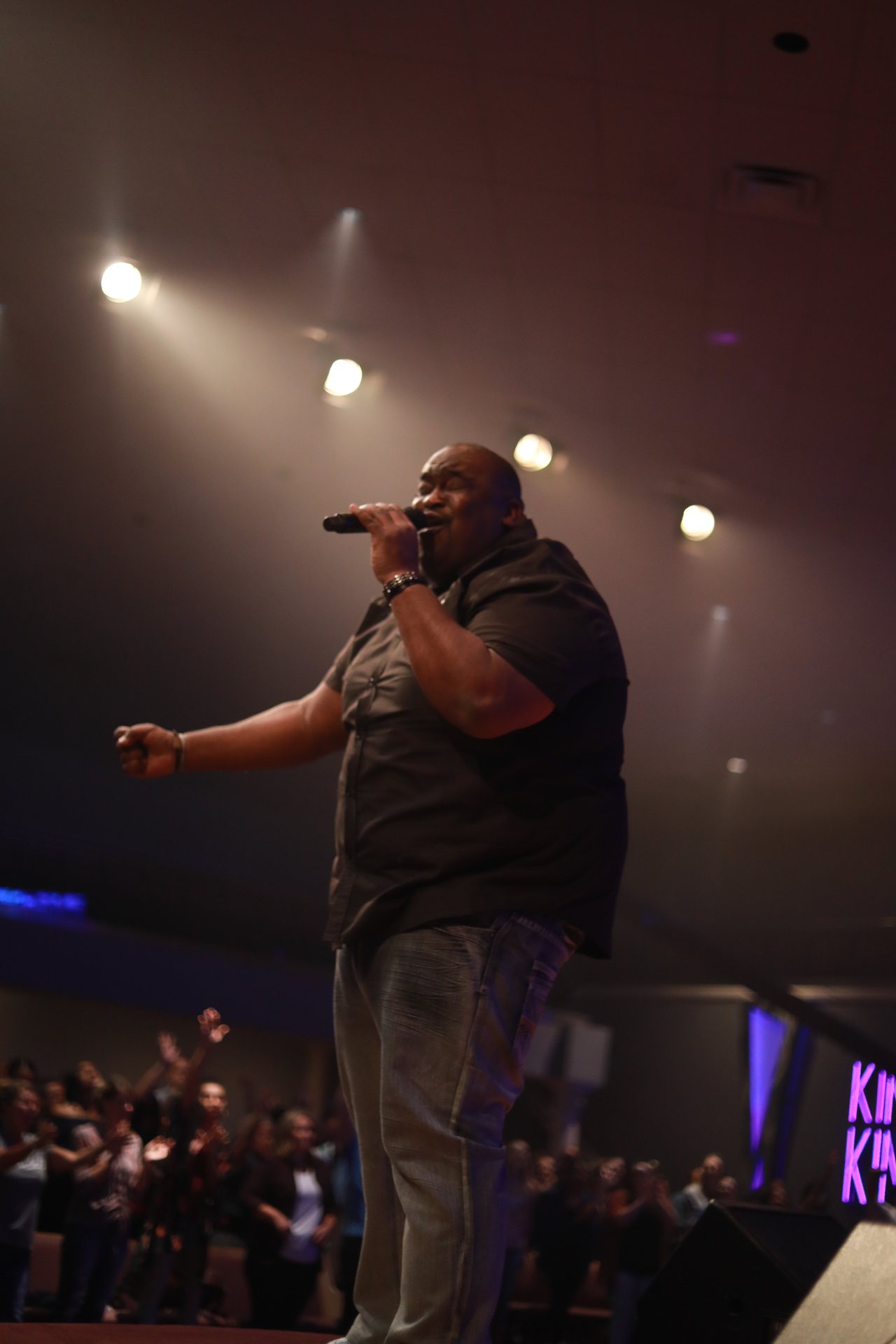 Eddie James in worship